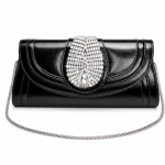 Arielle Noir Rhinestone Evening Bag
