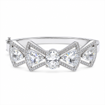 Caprice Bow Shaped Rhinestone Bangle