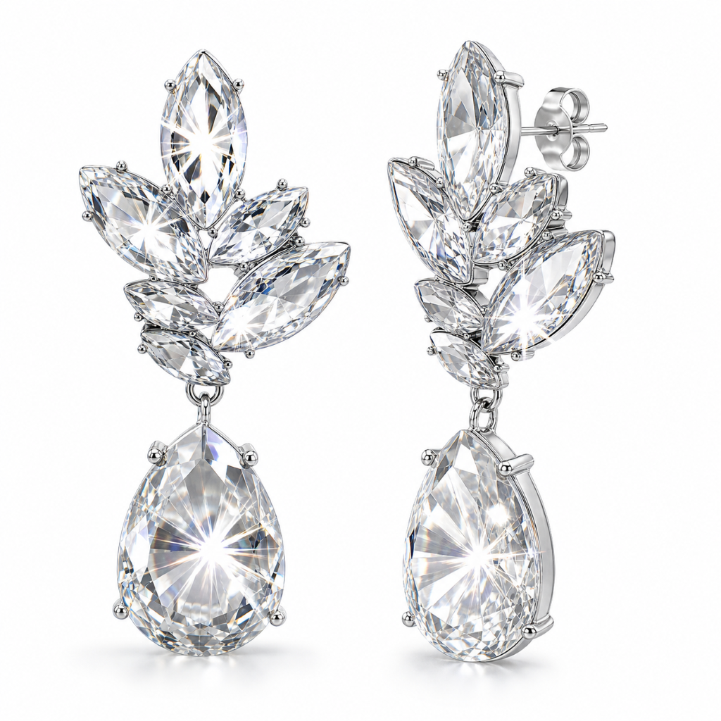 Claudia Rhinestone Chandelier Earrings