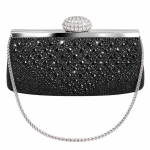 Vivienne Black Rhinestone Evening Bag