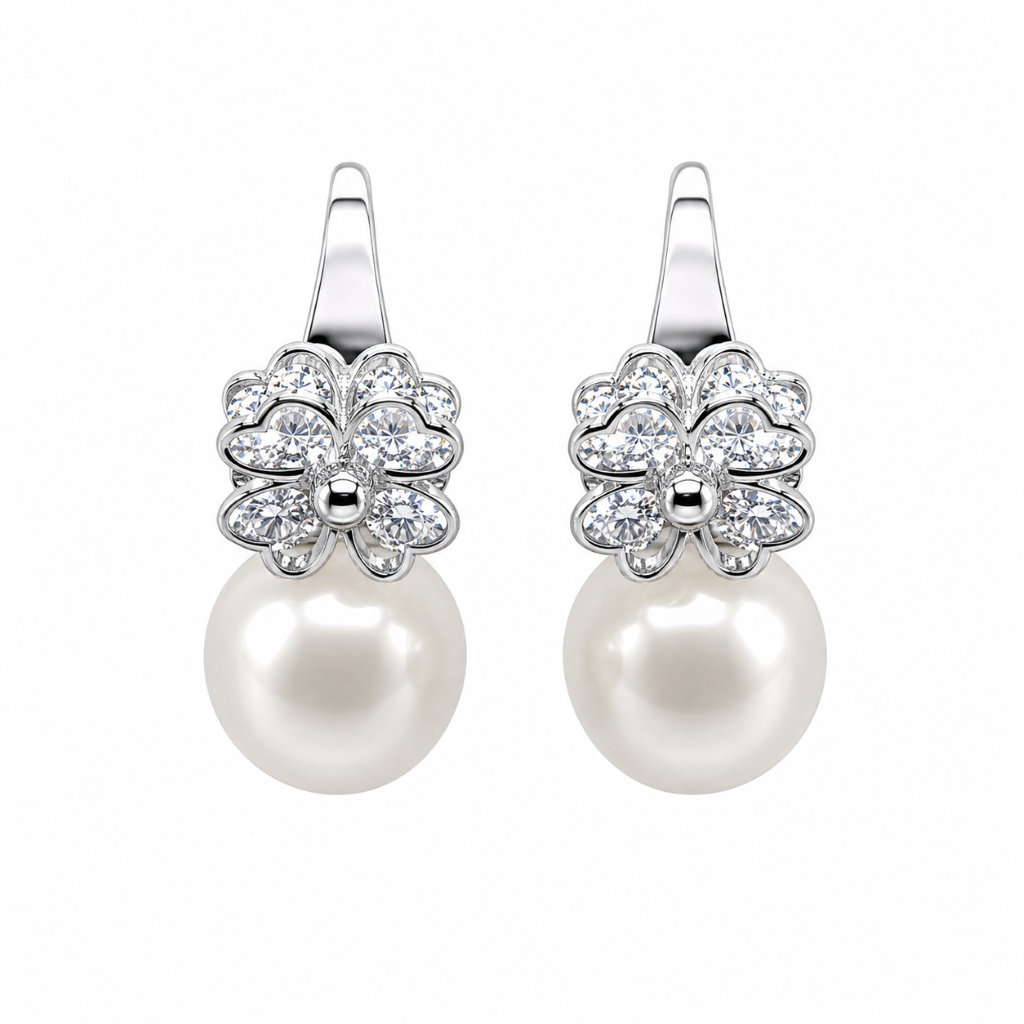 Charlene Pearl & Floral Earring