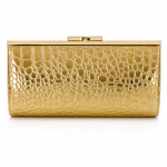 Dakota Imitation Croc Gold Evening Bag