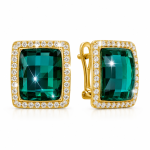 Rodez Emerald Rhinestone Earrings