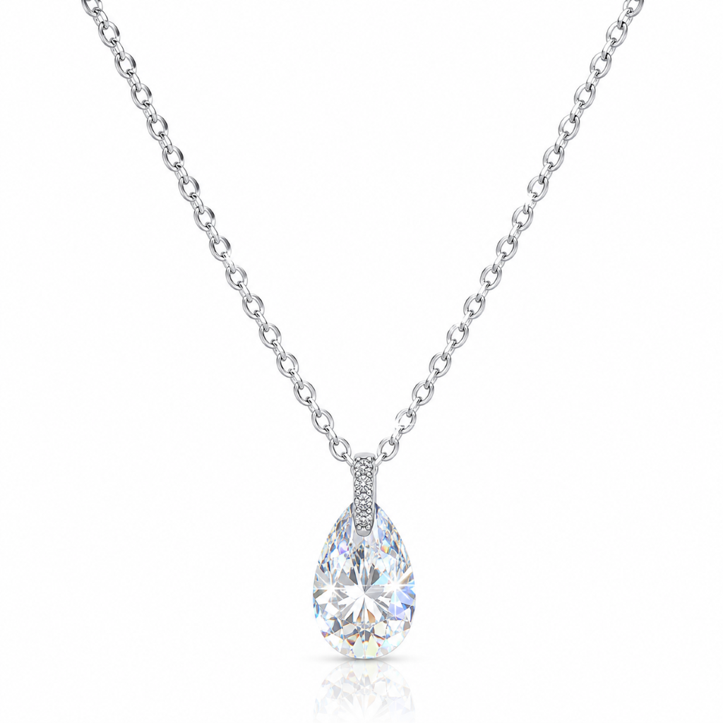 Crystal Teardrop Necklet