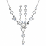 Ayla Pearl & Rhinestone Bridal Set