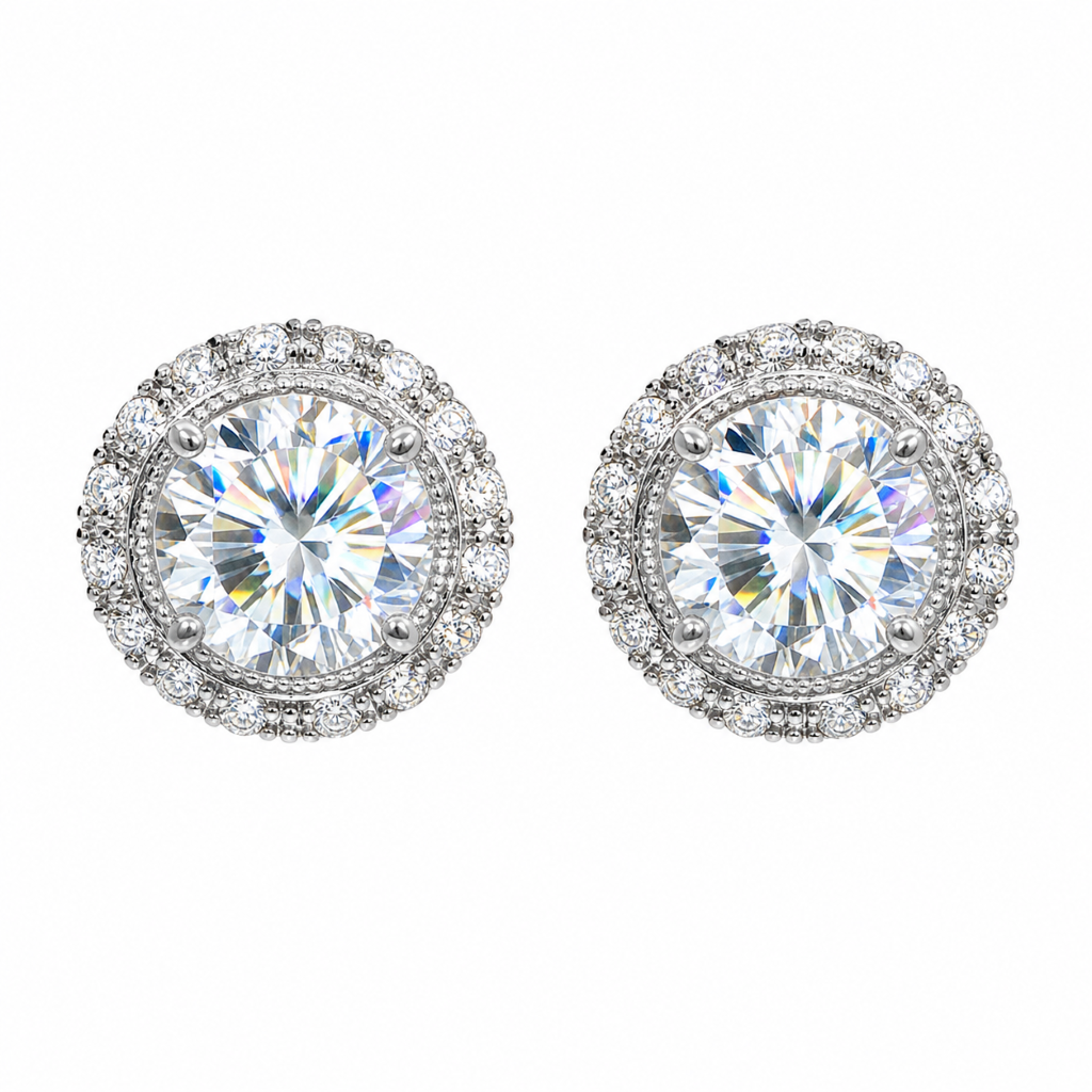 Paris Rondelle Rhinestone Earrings