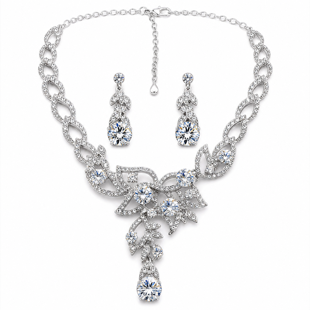 Daria Rhinestone Necklace Set