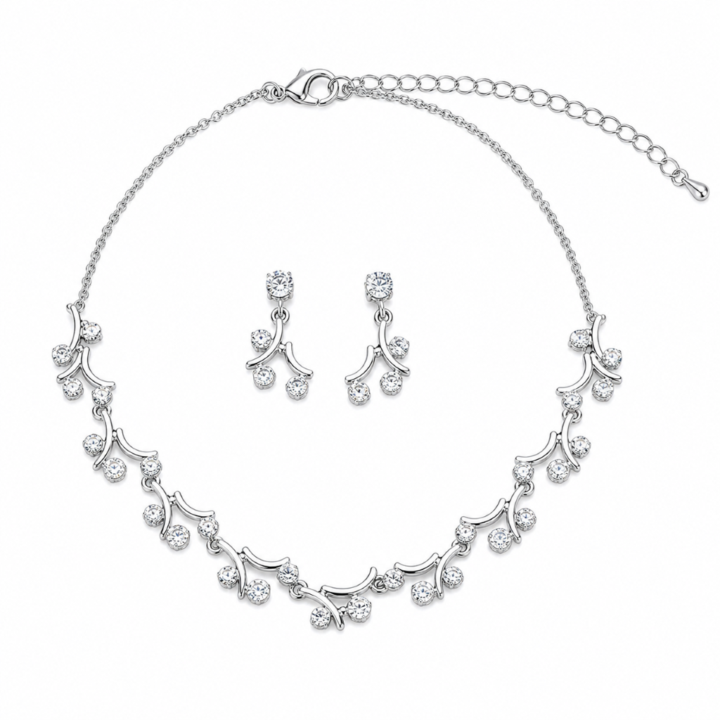 Ellie Petite Rhinestone Necklace Set