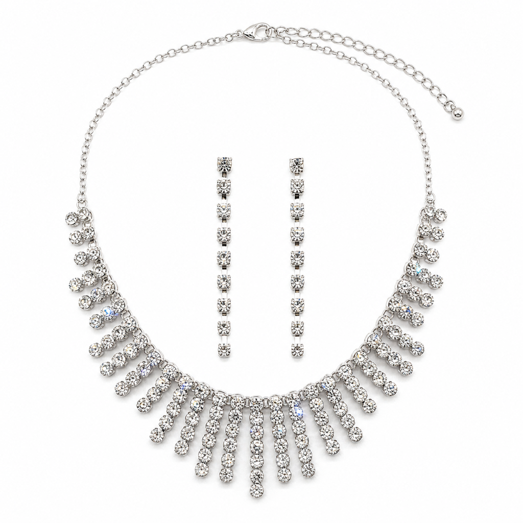 Demi Rhinestone Necklace Set