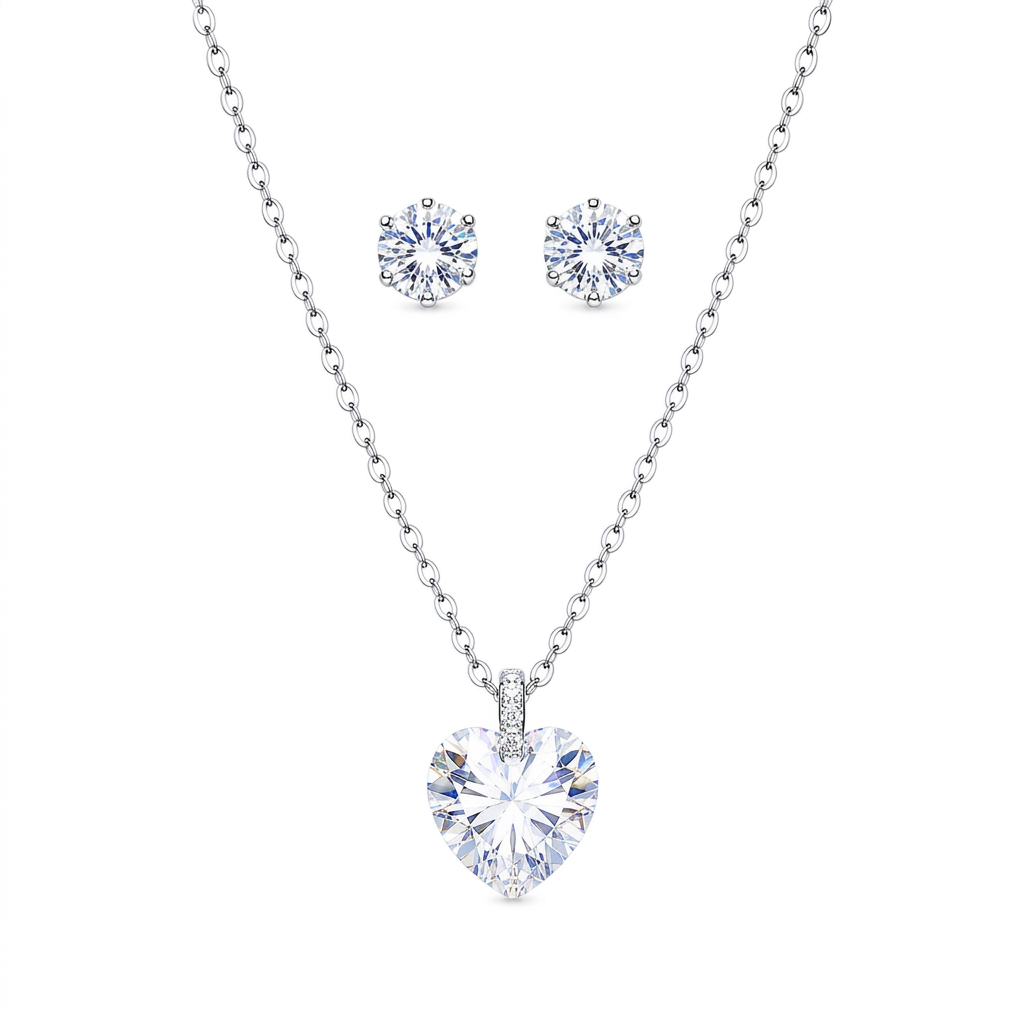 Crystal Heart Necklet