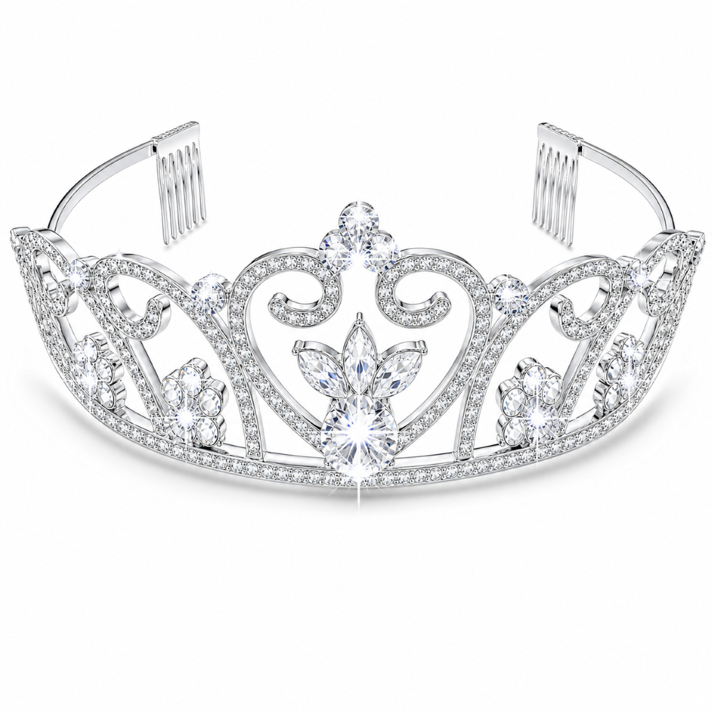 Raegan Rhinestone Regal Bridal Tiara
