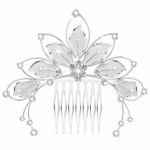 Alora Rhinestone Petal Hair Comb