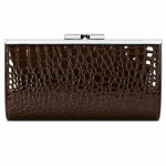 Dakota Imitation Croc Brown Evening Bag