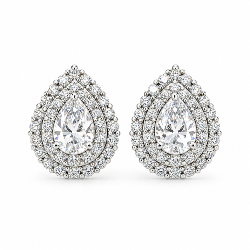 Elise Rhinestone Pear Earrings